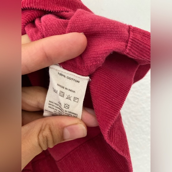 Caramel Red/Pink Long Sleeve corduroy Baby girl Dress - Picture 3 of 6